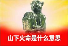 丙申丁酉山下火命是什么意思