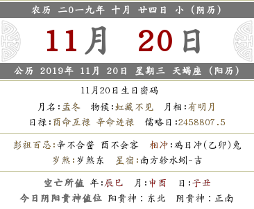 2019年農歷十月二十四日的禁忌有多少？(圖文)