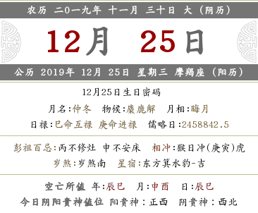 2019年陰歷十一月三十日是幾月幾號?(圖文)