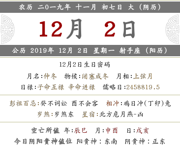 2019年農歷十一月初七都有哪些宜忌?(圖文)