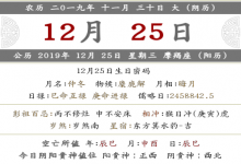 2019年陰歷十一月三十日是幾月幾號?