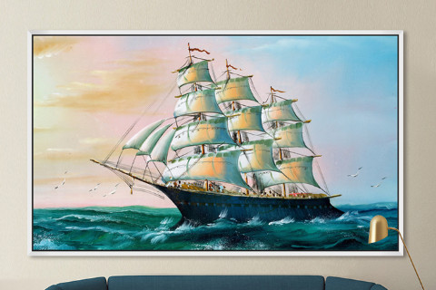 一帆風(fēng)順裝飾畫掛在哪里好?