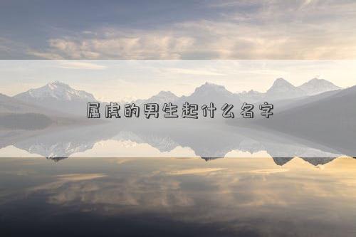 屬虎的男生起什么名字 屬虎的男生起什么名字