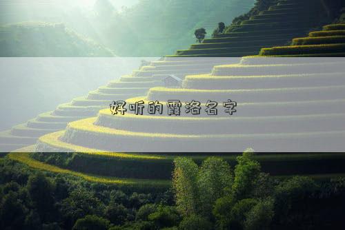 好聽的霞洛名字 好聽的霞洛名字