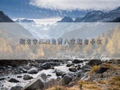 起名字2022免費八字起名小名