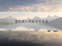 看生辰八字取名字免費